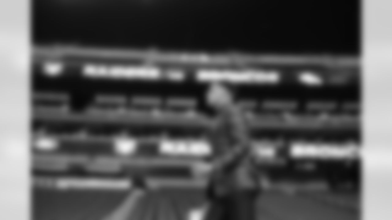 Justin Simmons during team arrivals before the Broncos' Week 18 game against the Las Vegas Raiders at Allegiant Stadium in Las Vegas, Nevada on January 7, 2024. Photo by Gabriel Christus / Denver Broncos