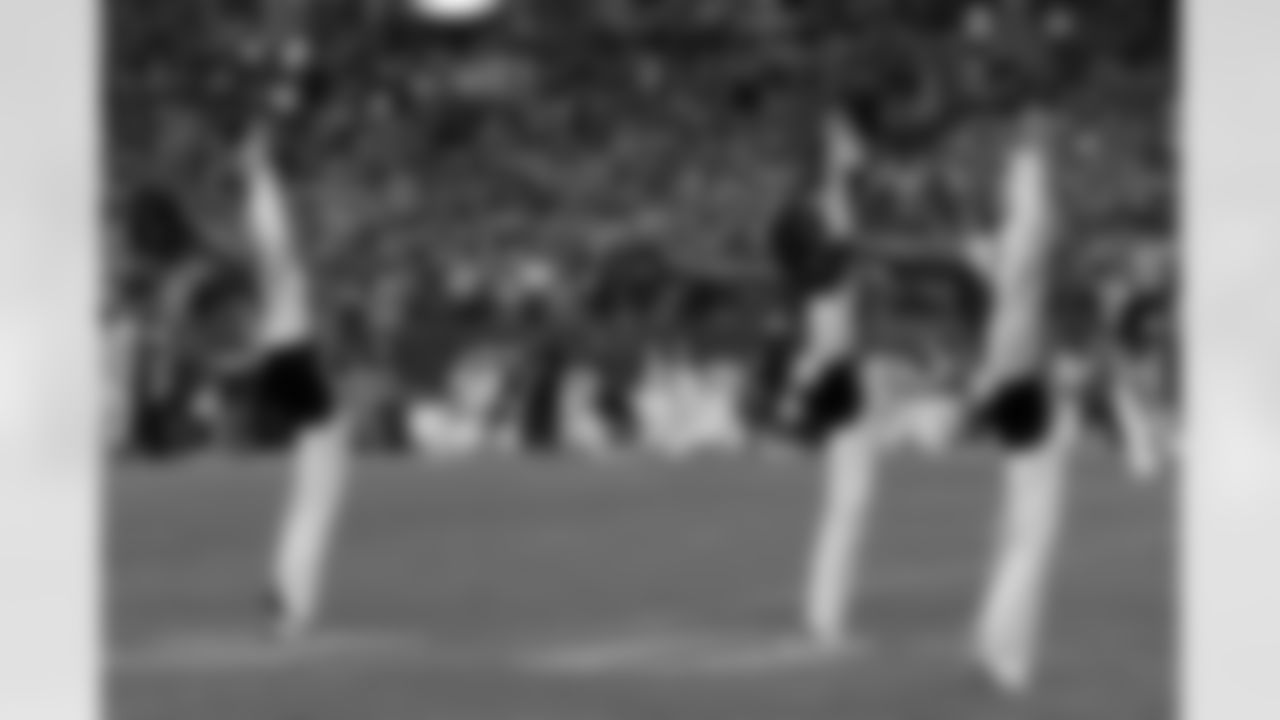 Denver Broncos Cheerleaders perform during the Broncos' Week 15 game against the Green Bay Packers at Empower Field at Mile High in Denver, Colorado on December 14, 2025. Photo by Adam Bratten / Denver Broncos