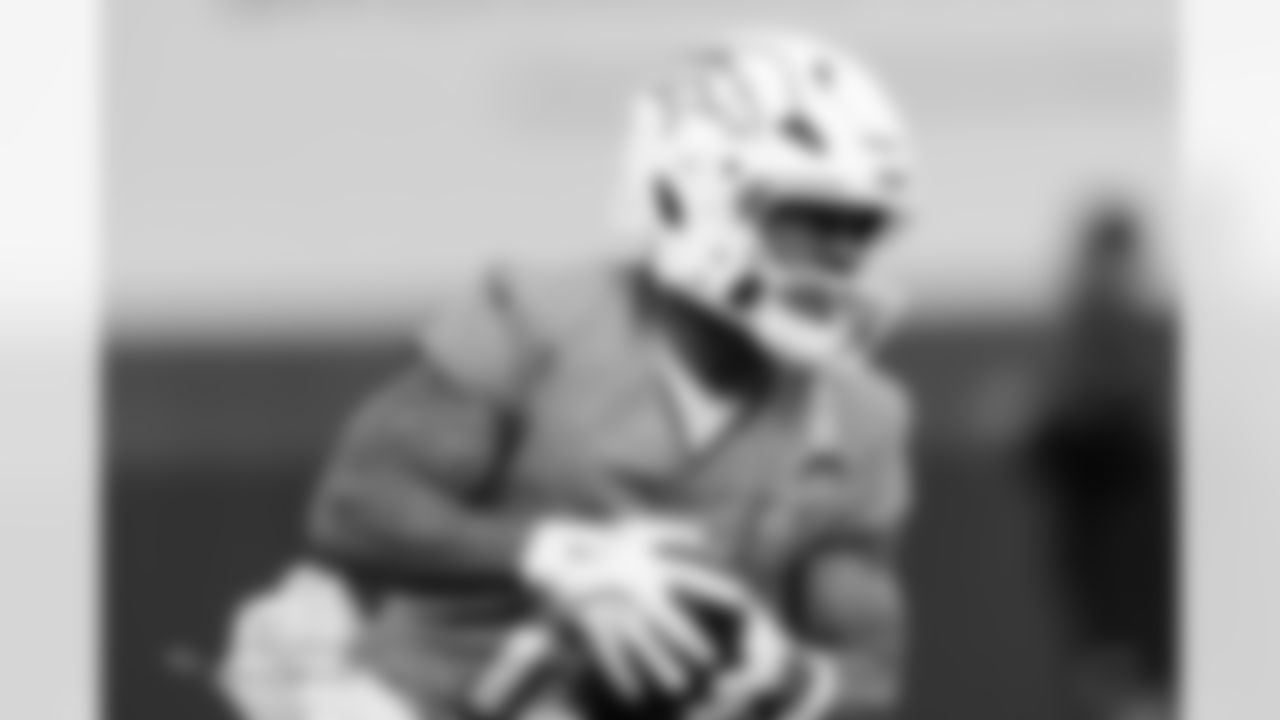 RJ Harvey during practice at Broncos Park Powered by CommonSpirit in Englewood, Colorado on December 17, 2025. Photo by Ben Swanson / Denver Broncos