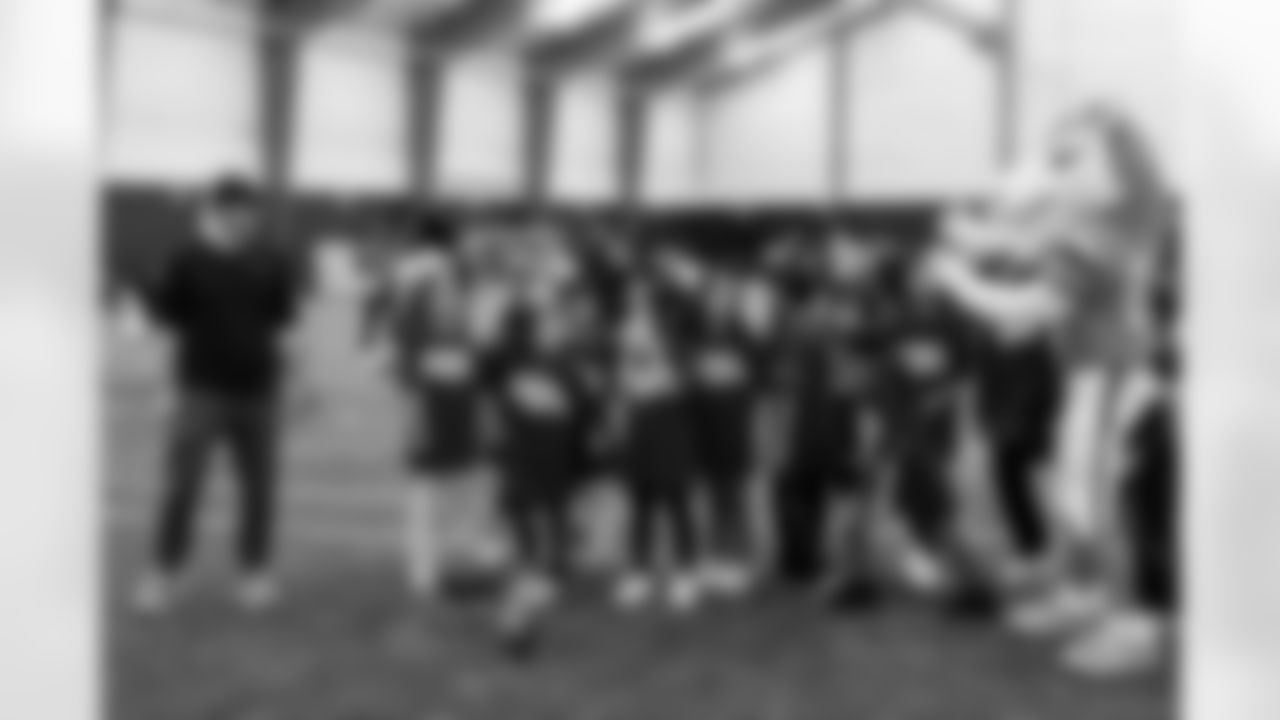 The Denver Broncos and Xcel Energy host more than 300 students who participated in the inaugural semester of Science of Football for a field day at South Suburban Sports Dome in Centennial, Colorado on May 14, 2024. Photo by Nicole Pennetta / Denver Broncos