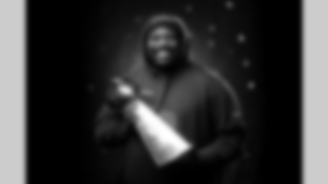 C.J. Anderson poses for a portrait at the 2025 Alumni Weekend Reception on October 18, 2025. Photo by Ben Swanson / Denver Broncos