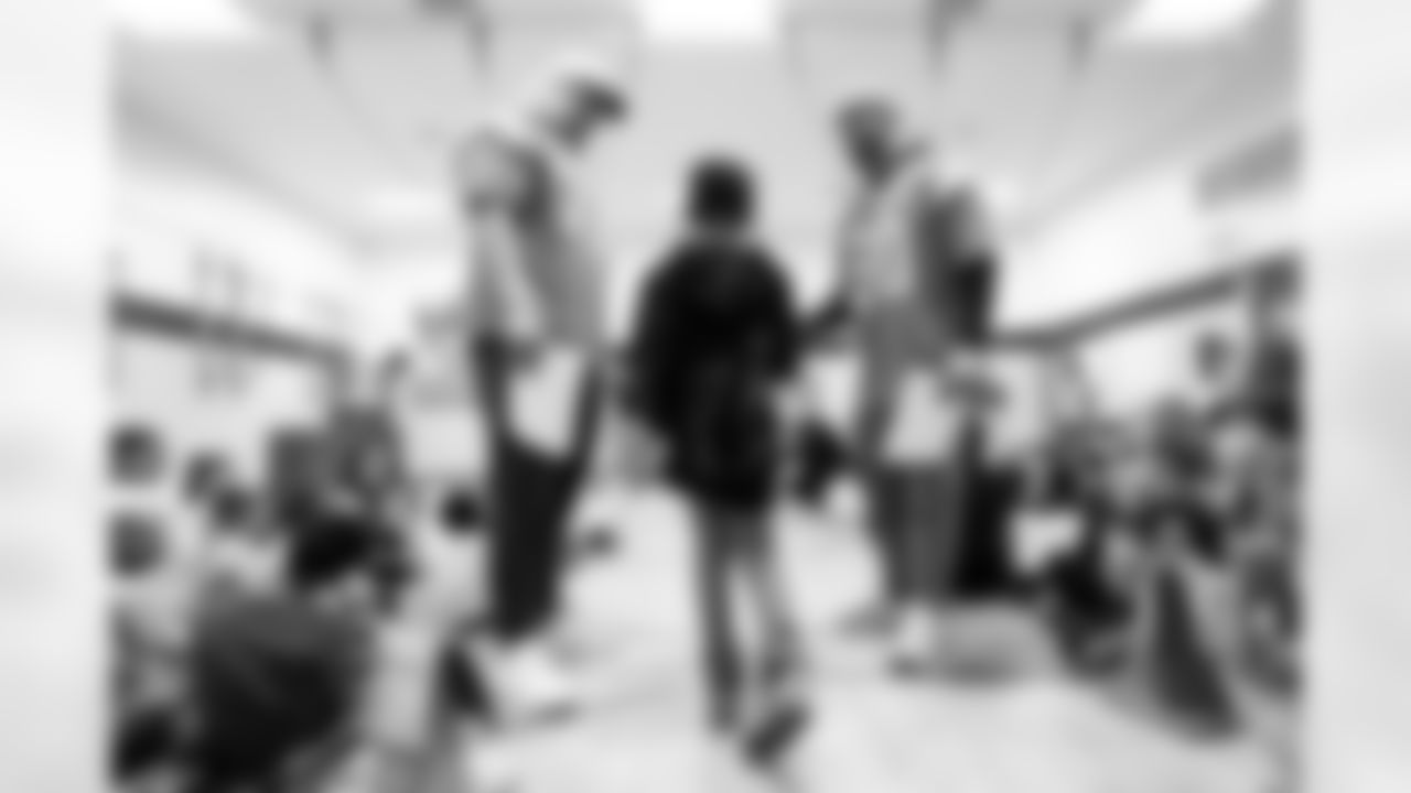 The Denver Broncos and CommonSpirit host a Thanksgiving assembly and activities about kindness at Colfax Elementary School in Denver, Colorado on November 11, 2025. Photo by Ben Swanson / Denver Broncos