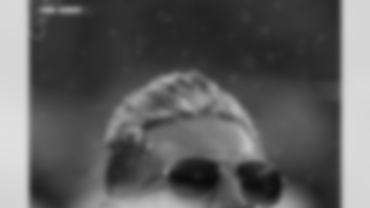 Snow collects on a fan's hair during the AFC Championship Game between the Denver Broncos and New England Patriots at Empower Field at Mile High in Denver, Colorado on January 25, 2026. Photo by Gavin Liddell / Denver Broncos