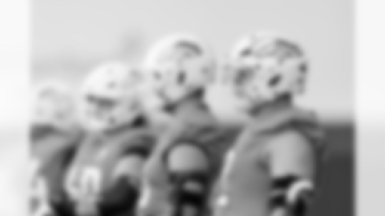 Garett Bolles during practice at Broncos Park Powered by CommonSpirit in Englewood, Colorado on December 17, 2025. Photo by Ben Swanson / Denver Broncos