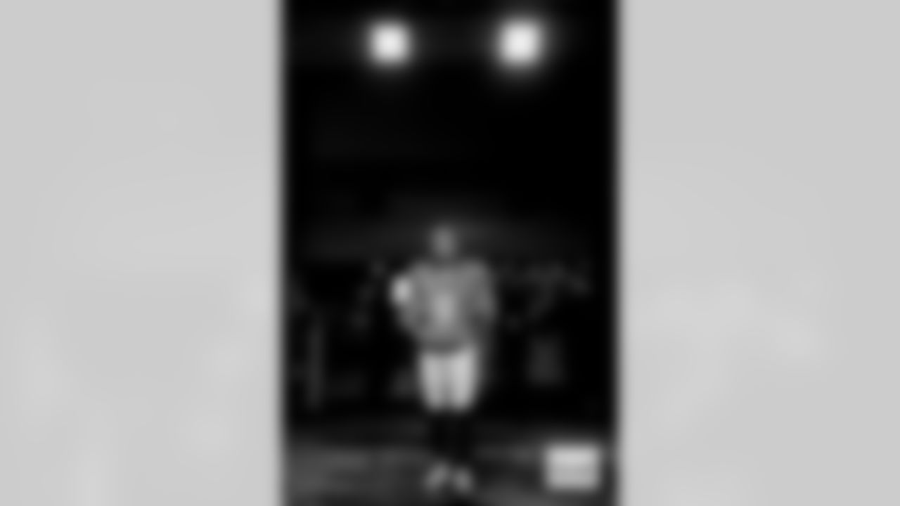 Denver Broncos safety Talanoa Hufanga (9) stands in the tunnel before the AFC Championship Game between the Denver Broncos and New England Patriots at Empower Field at Mile High in Denver, Colorado on January 25, 2026. Photo by Ben Swanson / Denver Broncos