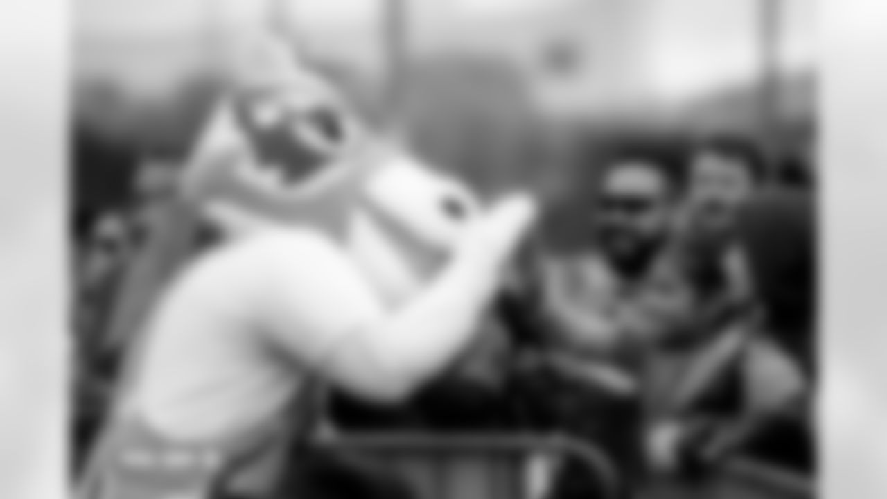 Miles the Mascot and fans during the lucha libre exhibition match before the Broncos' Week 8 game against the Dallas Cowboys at Empower Field at Mile High in Denver, Colorado on October 26, 2025. Photo by Ben Swanson / Denver Broncos