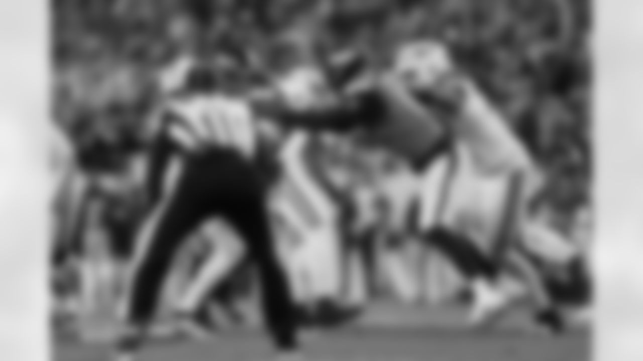 Jonathon Cooper and Zach Allen during the Broncos' Week 15 game against the Green Bay Packers at Empower Field at Mile High in Denver, Colorado on December 14, 2025. Photo by Ben Swanson / Denver Broncos