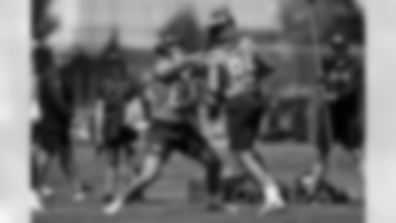 Adam Trautman during practice at Broncos Park Powered by CommonSpirit in Englewood, Colorado on September 4, 2025. Photo by Ben Swanson / Denver Broncos