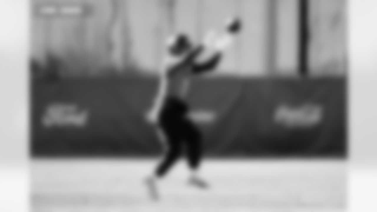 Evan Engram during practice at Broncos Park Powered by CommonSpirit in Englewood, Colorado on January 22, 2026. Photo by Ben Swanson / Denver Broncos