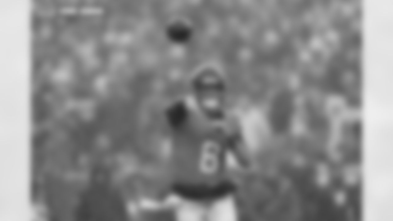 Jarrett Stidham (8) during the AFC Championship Game between the Denver Broncos and New England Patriots at Empower Field at Mile High in Denver, Colorado on January 25, 2026. Photo by Gabriel Christus / Denver Broncos