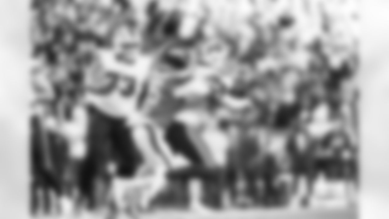 Denver Broncos linebacker Nik Bonitto (15) strip sacks Buffalo Bills quarterback Josh Allen (17) during the Broncos' Divisional Round playoff game against the Buffalo Bills at Empower Field at Mile High in Denver, Colorado on January 17, 2026. Photo by Gabriel Christus / Denver Broncos