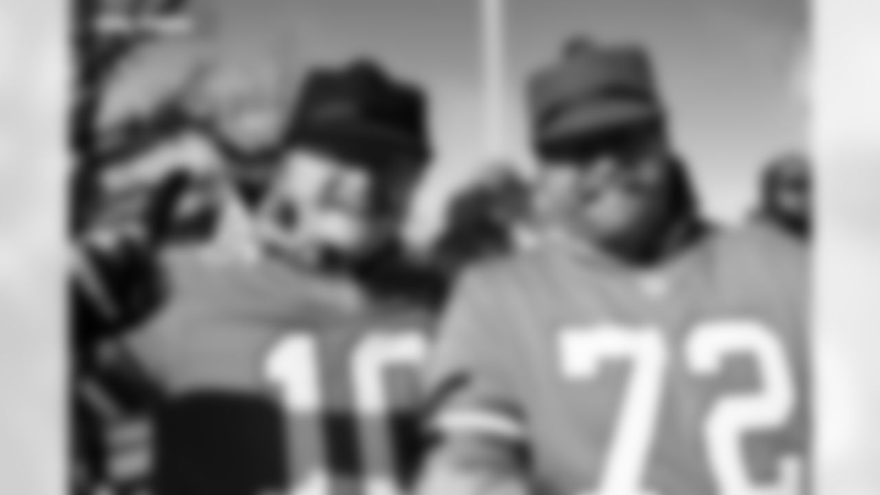 Fans with waxed mustaches during team arrivals before the AFC Championship Game between the Denver Broncos and New England Patriots at Empower Field at Mile High in Denver, Colorado on January 25, 2026. Photo by Ben Swanson / Denver Broncos