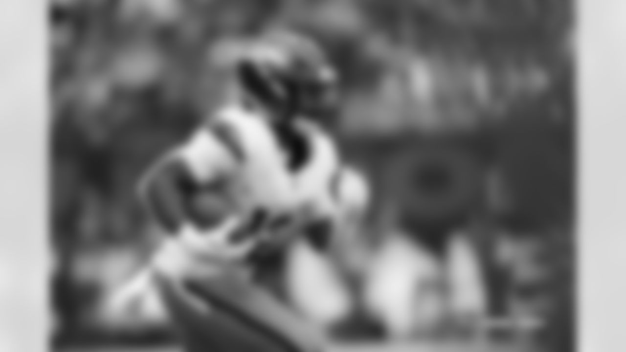 RJ Harvey (12) during the Broncos' Week 9 game against the Houston Texans at NRG Stadium in Houston, Texas on November 2, 2025. Photo by Ben Swanson / Denver Broncos