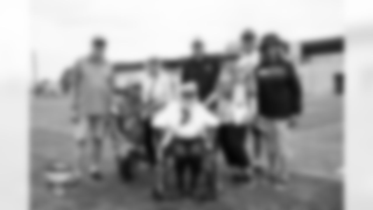 108-year-old fan Bettye Garrett and her family during a training camp practice at Broncos Park Powered by CommonSpirit on July 29, 2025 in Englewood, Colorado. Photo by Ben Swanson / Denver Broncos