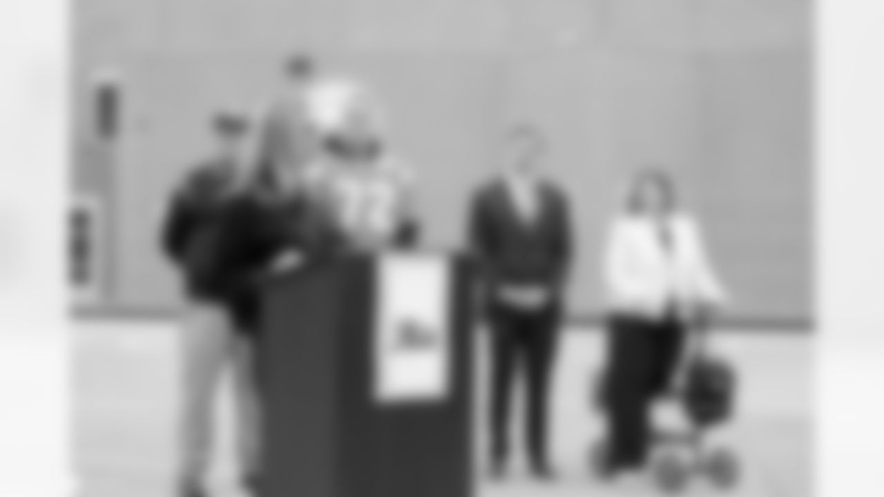 Photos from the ribbon cutting of the remodeled courtyard on Tuesday, December 16, 2025 at Marvin W. Foote Youth Services Center in Englewood, Colorado.
Photo by Gabriel Christus / Denver Broncos