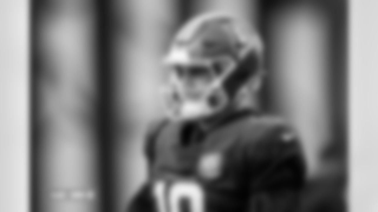 Bo Nix during practice at Broncos Park Powered by CommonSpirit in Englewood, Colorado on January 1, 2026. Photo by Ben Swanson / Denver Broncos