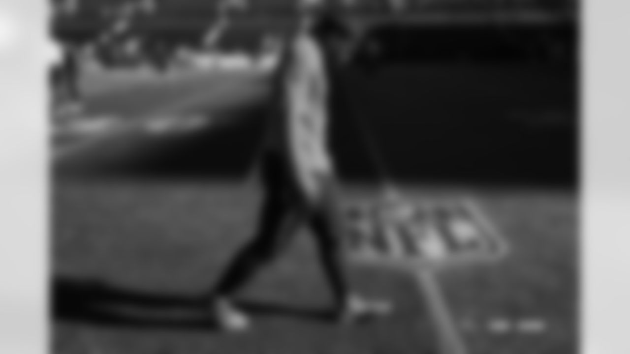 RJ Harvey before the Broncos' Week 15 game against the Green Bay Packers at Empower Field at Mile High in Denver, Colorado on December 14, 2025. Photo by Gabriel Christus / Denver Broncos