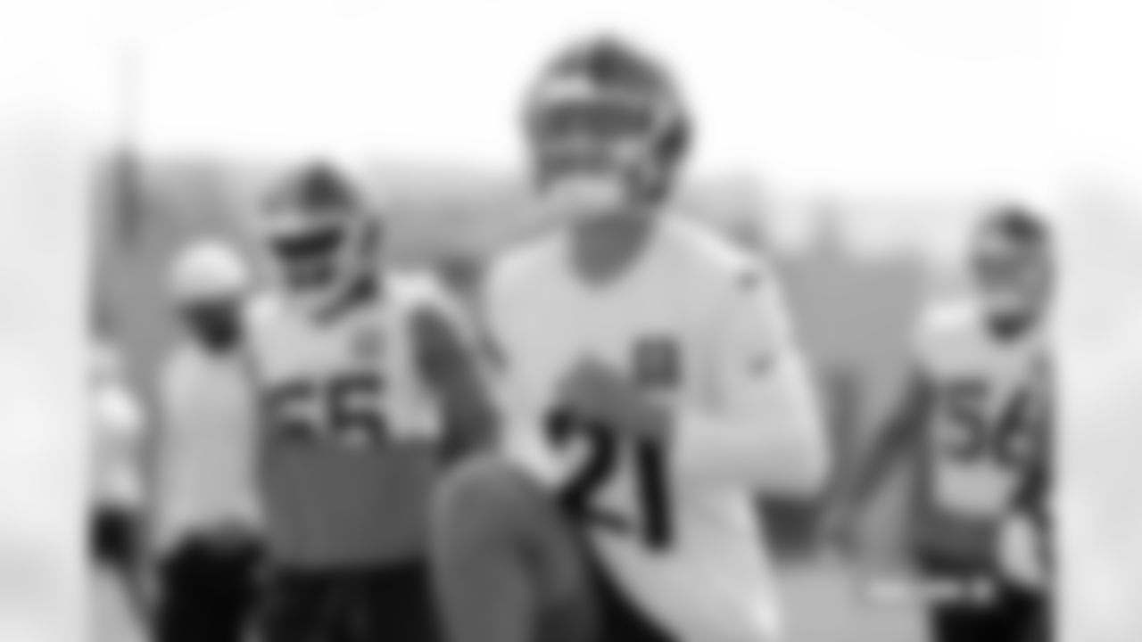 Riley Moss during practice on Friday, October 24, 2025 at Broncos Park Powered by CommonSpirit in Englewood, Colorado.
Photo by Gabriel Christus / Denver Broncos