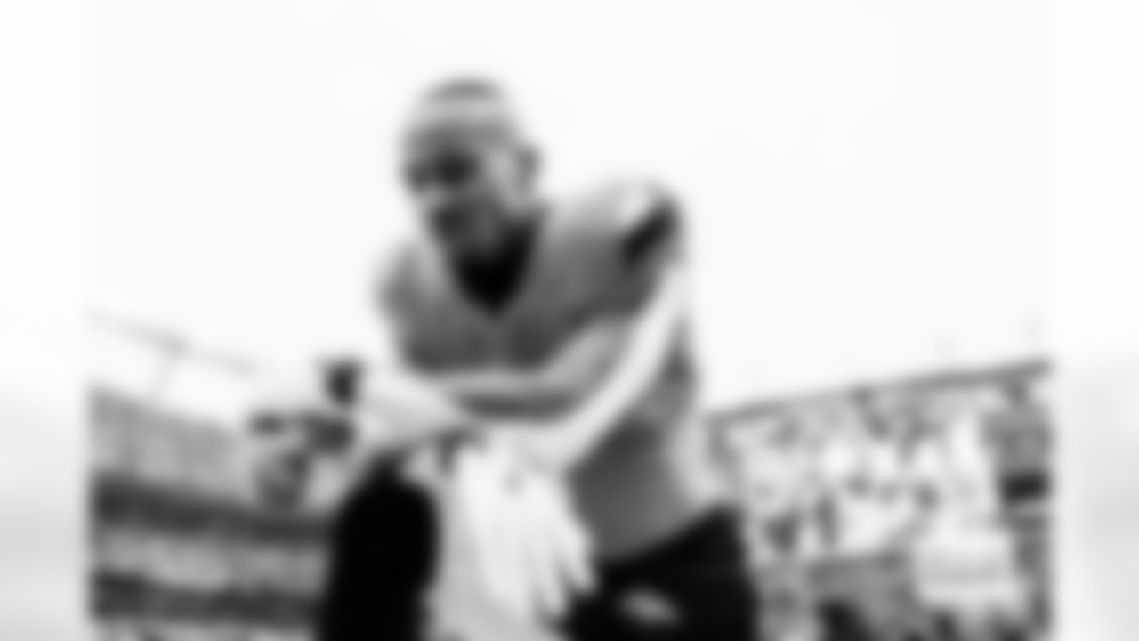 Denver Broncos tight end Evan Engram (1) before the AFC Championship Game between the Denver Broncos and New England Patriots at Empower Field at Mile High in Denver, Colorado on January 25, 2026. Photo by Gavin Liddell / Denver Broncos