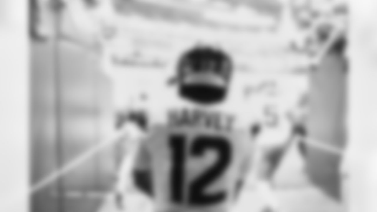 RJ Harvey (12) before the Broncos' Week 9 game against the Houston Texans at NRG Stadium in Houston, Texas on November 2, 2025. Photo by Gabriel Christus / Denver Broncos