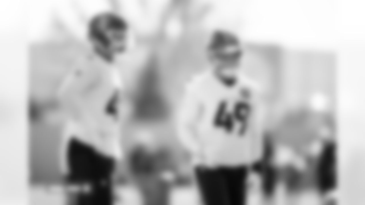 Alex Singleton during practice at Broncos Park Powered by CommonSpirit in Englewood, Colorado on October 23, 2025. Photo by Ben Swanson / Denver Broncos