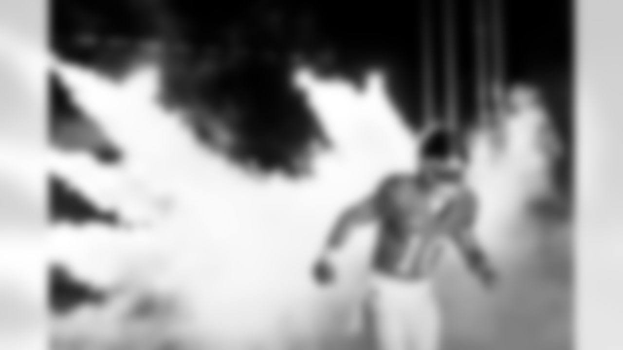 Denver Broncos quarterback Bo Nix (10) in the tunnel for player introductions before the Broncos' Week 8 game against the Dallas Cowboys at Empower Field at Mile High in Denver, Colorado on October 26, 2025. Photo by Gabriel Christus / Denver Broncos