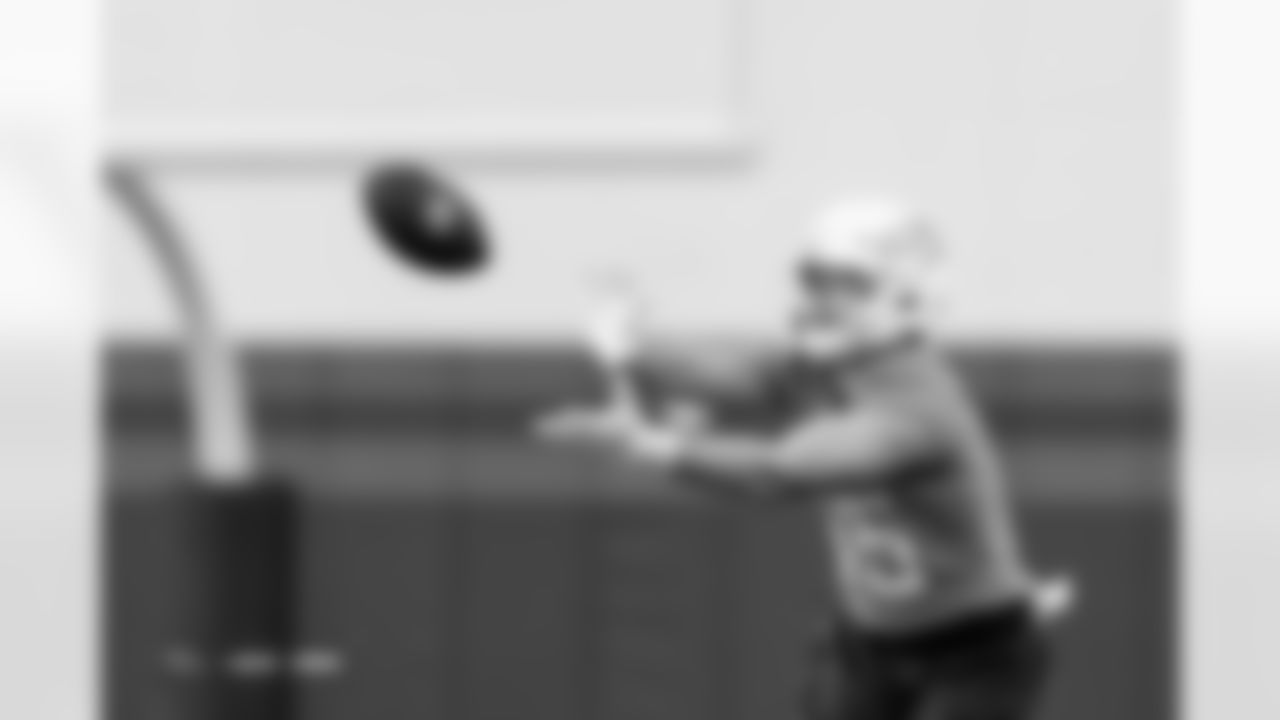 Nate Adkins during practice at Broncos Park Powered by CommonSpirit in Englewood, Colorado on December 17, 2025. Photo by Ben Swanson / Denver Broncos