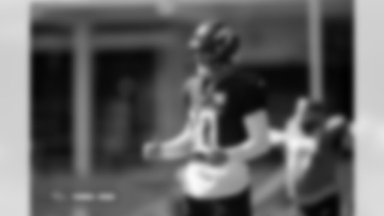 Bo Nix during practice on Thursday, September 11, 2025 at Broncos Park Powered by CommonSpirit in Englewood, Colorado.
Photo by Gabriel Christus / Denver Broncos