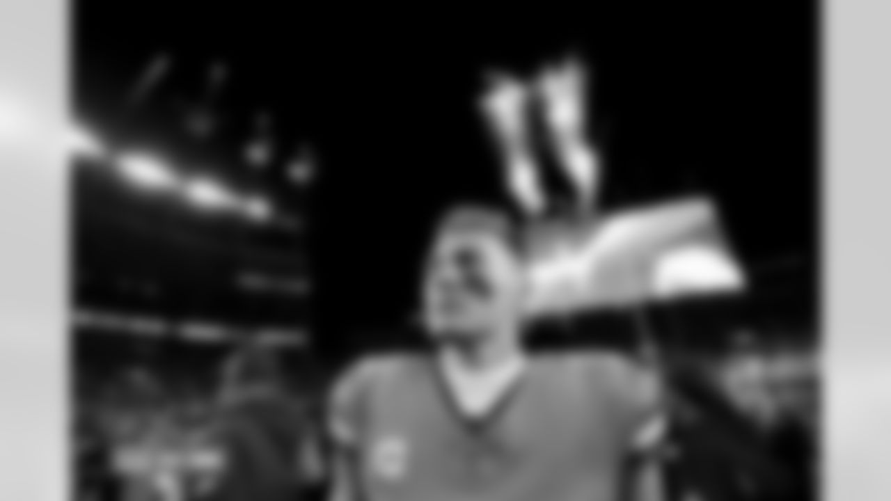 Bo Nix (10) after the Broncos' Week 10 game against the Las Vegas Raiders at Empower Field at Mile High in Denver, Colorado on November 6, 2025. Photo by Ben Swanson / Denver Broncos