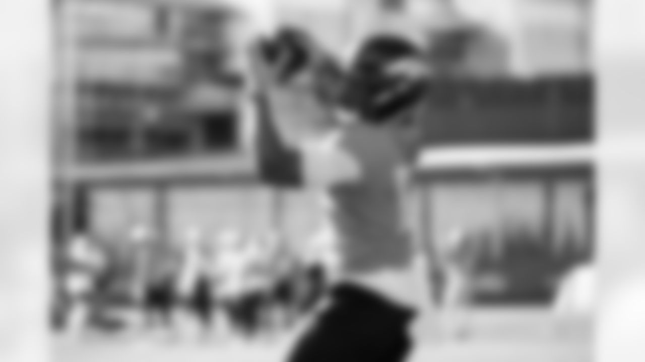 RJ Harvey during practice at Broncos Park Powered by CommonSpirit in Englewood, Colorado on November 14, 2025. Photo by Ben Swanson / Denver Broncos