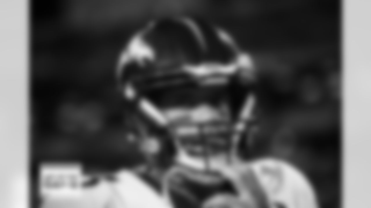 Russell Wilson during the Broncos' Week 10 game against the Buffalo Bills at Highmark Stadium in Orchard Park, New York on November 13, 2023. Photo by Ben Swanson / Denver Broncos