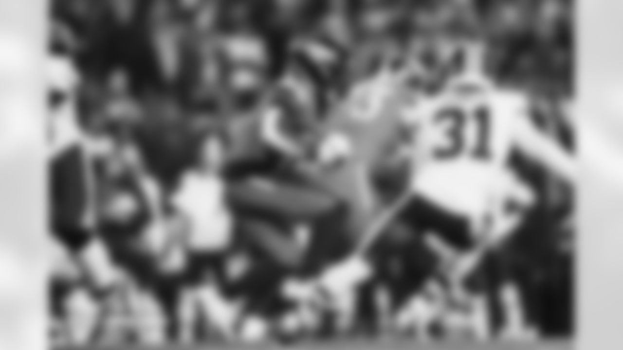 RJ Harvey during the Broncos' Week 13 game against the Washington Commanders at Northwest Stadium in Landover, Maryland on November 30, 2025. Photo by Gabriel Christus / Denver Broncos