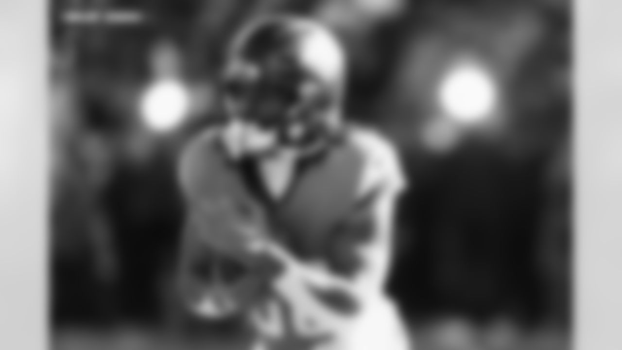 Jaleel McLaughlin (38) before the Broncos' Divisional Round playoff game against the Buffalo Bills at Empower Field at Mile High in Denver, Colorado on January 17, 2026. Photo by Gabriel Christus / Denver Broncos