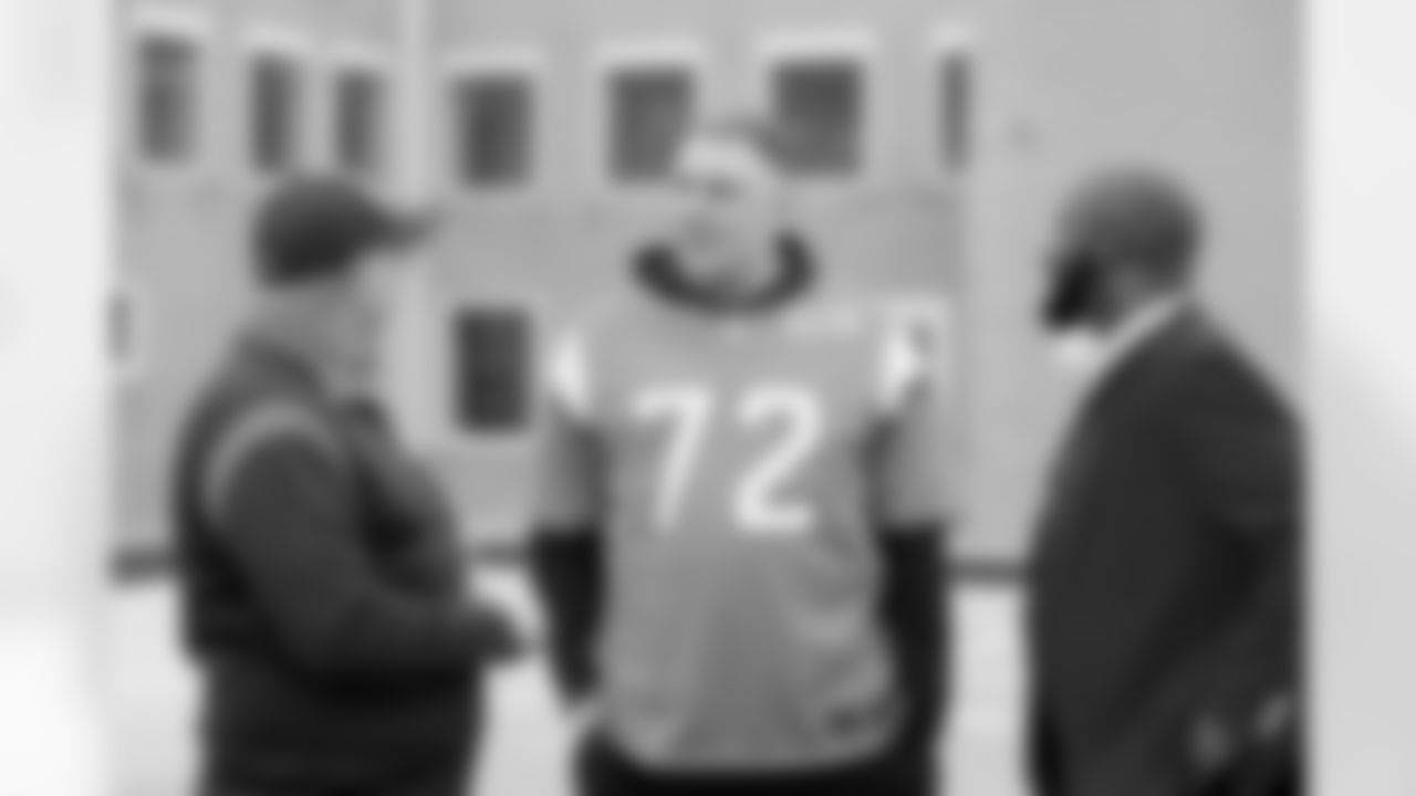 Photos from the ribbon cutting of the remodeled courtyard on Tuesday, December 16, 2025 at Marvin W. Foote Youth Services Center in Englewood, Colorado.
Photo by Gabriel Christus / Denver Broncos