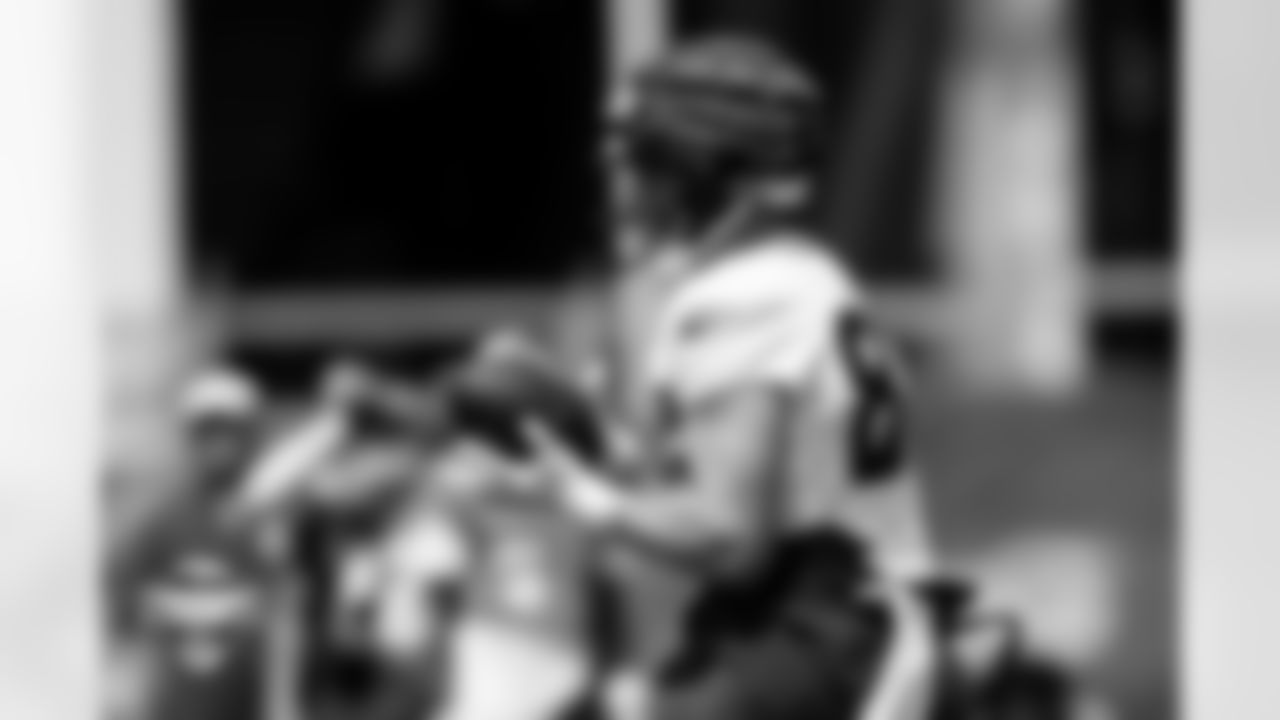 Adam Trautman during a training camp practice at Broncos Park Powered by CommonSpirit on July 25, 2025 in Englewood, Colorado. Photo by Ben Swanson / Denver Broncos