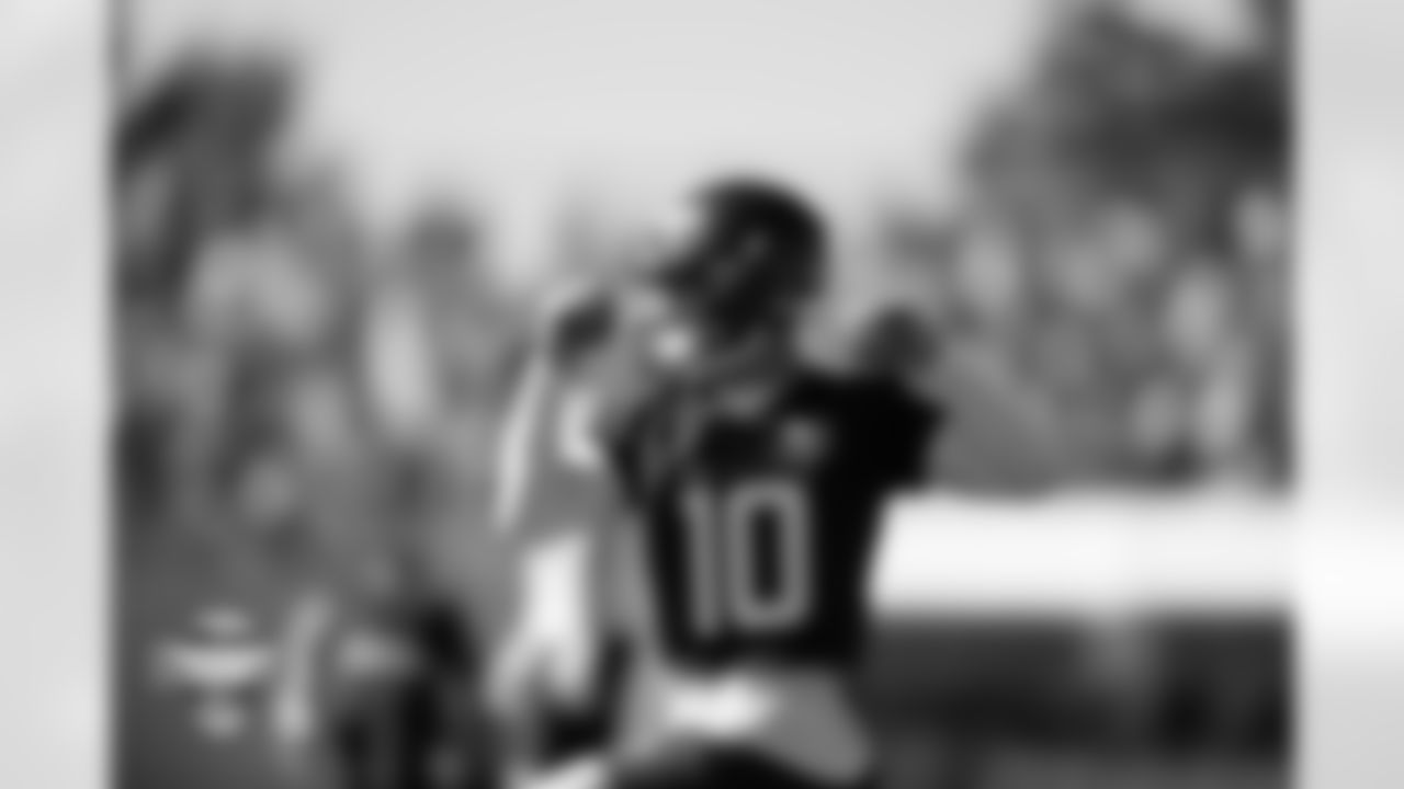 Bo Nix during a training camp practice at Broncos Park Powered by CommonSpirit on Saturday, July 26, 2025 in Englewood, Colorado.
Photo by Gabriel Christus / Denver Broncos