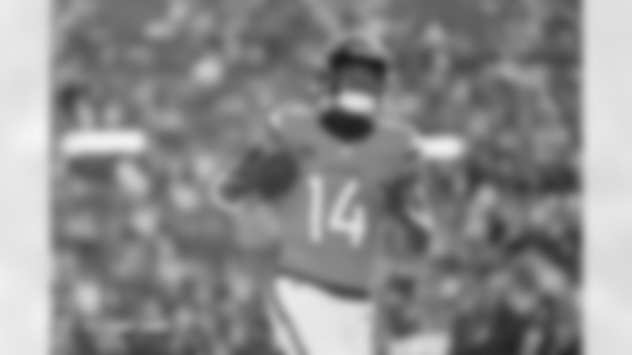 Courtland Sutton (14) before the Broncos' Week 15 game against the Green Bay Packers at Empower Field at Mile High in Denver, Colorado on December 14, 2025. Photo by Gabriel Christus / Denver Broncos