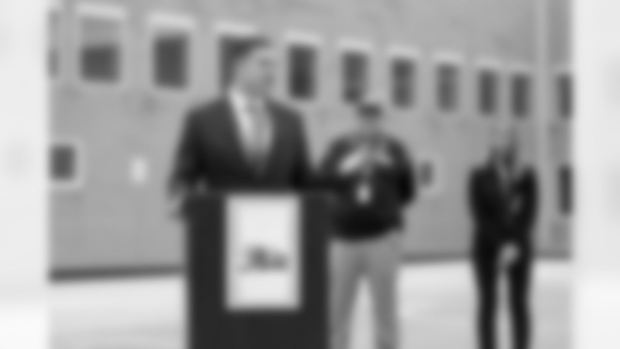 Photos from the ribbon cutting of the remodeled courtyard on Tuesday, December 16, 2025 at Marvin W. Foote Youth Services Center in Englewood, Colorado.
Photo by Gabriel Christus / Denver Broncos