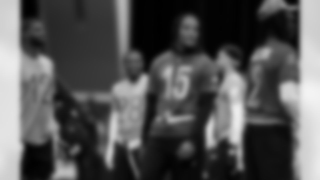 Denver Broncos linebacker Nik Bonitto (15) participates during a Pro Bowl team practice on Monday, February 2, 2026 in San Francisco. (Kara Durrette/NFL)