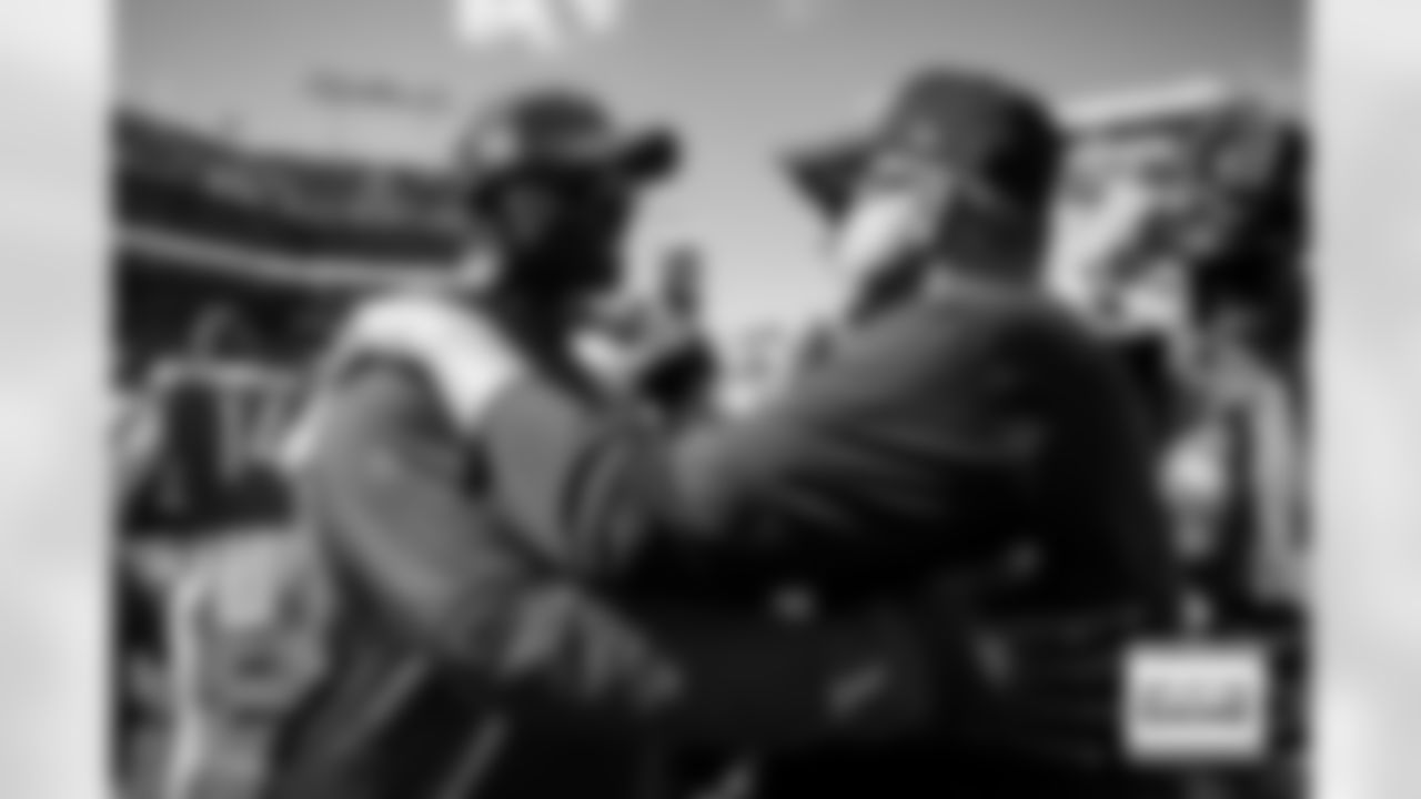 Denver Broncos head coach Sean Payton talks with Tampa Bay Buccaneers head coach Todd Bowles after the Broncos' Week 3 game against the Tampa Bay Buccaneers at Raymond James Stadium in Tampa, Florida on September 22, 2024. Photo by Ben Swanson / Denver Broncos