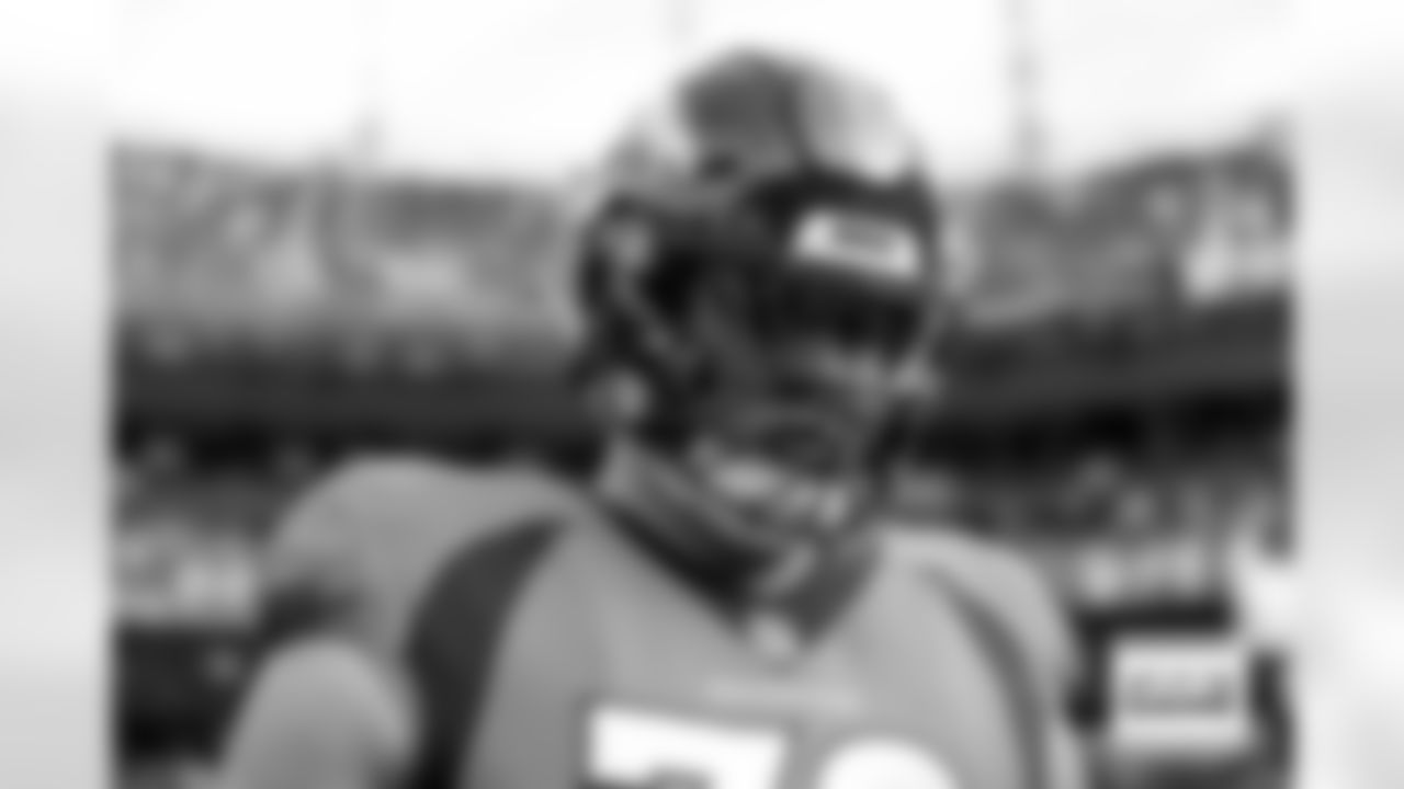 Denver Broncos offensive tackle Garett Bolles (72) before the Broncos' Week 17 game against the Los Angeles Chargers at Empower Field at Mile High in Denver, Colorado on December 31, 2023. Photo by Rachel O'Driscoll / Denver Broncos