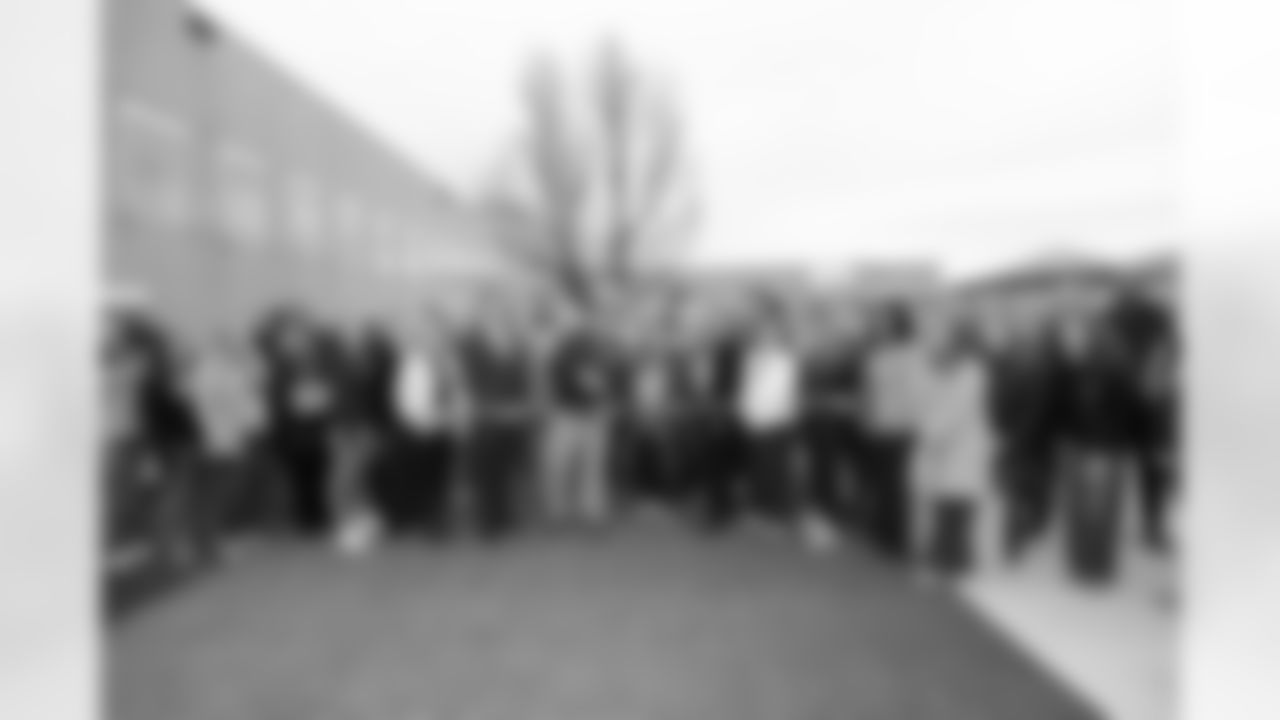 Photos from the ribbon cutting of the remodeled courtyard on Tuesday, December 16, 2025 at Marvin W. Foote Youth Services Center in Englewood, Colorado.
Photo by Gabriel Christus / Denver Broncos