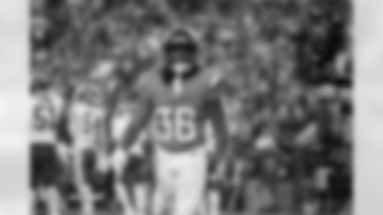 Jaleel McLaughlin (38) during the Broncos' Week 11 game against the Kansas City Chiefs at Empower Field at Mile High in Denver, Colorado on November 16, 2025. Photo by Gavin Liddell / Denver Broncos