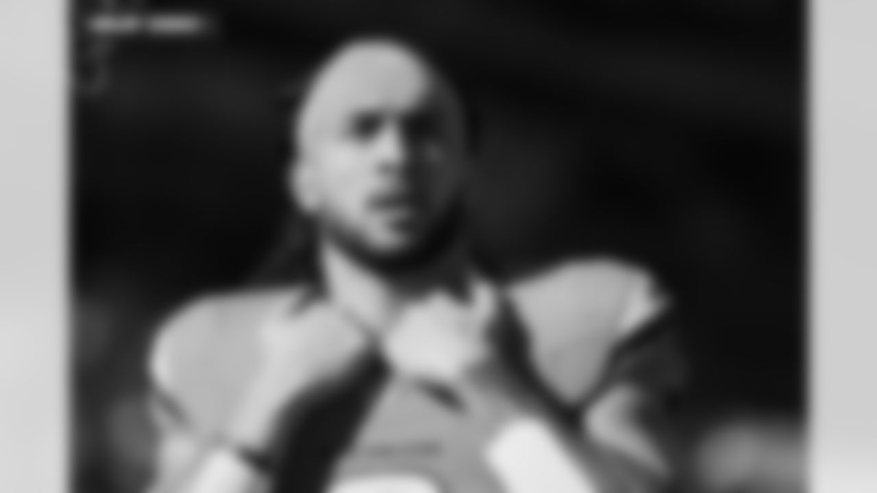 Talanoa Hufanga before the Broncos' Divisional Round playoff game against the Buffalo Bills at Empower Field at Mile High in Denver, Colorado on January 17, 2026. Photo by Gabriel Christus / Denver Broncos