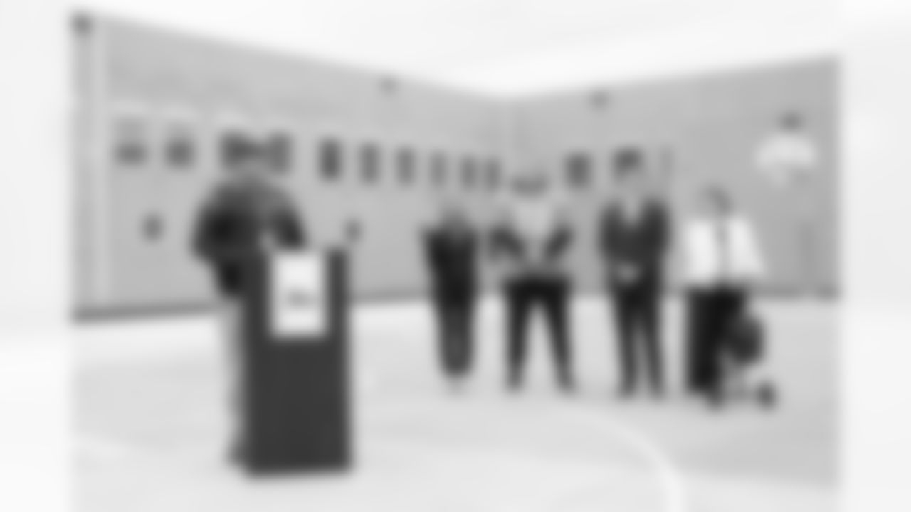 Photos from the ribbon cutting of the remodeled courtyard on Tuesday, December 16, 2025 at Marvin W. Foote Youth Services Center in Englewood, Colorado.
Photo by Gabriel Christus / Denver Broncos