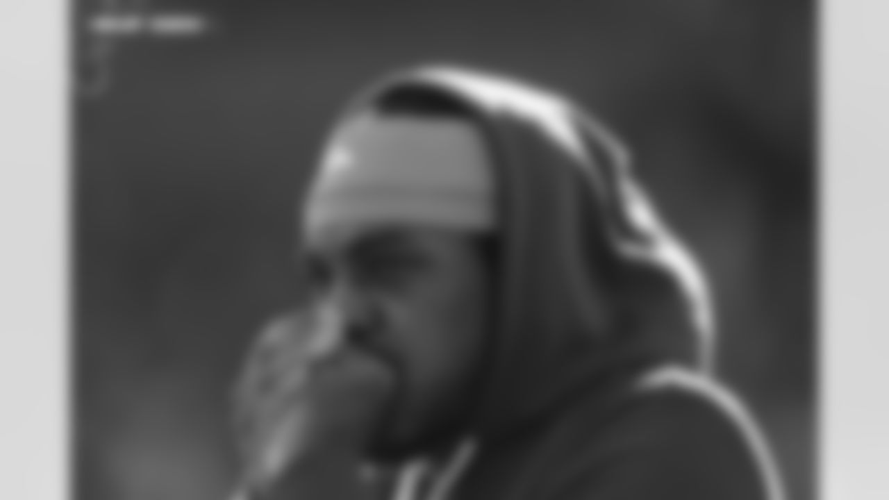 Lil'Jordan Humphrey before the Broncos' Divisional Round playoff game against the Buffalo Bills at Empower Field at Mile High in Denver, Colorado on January 17, 2026. Photo by Ben Swanson / Denver Broncos