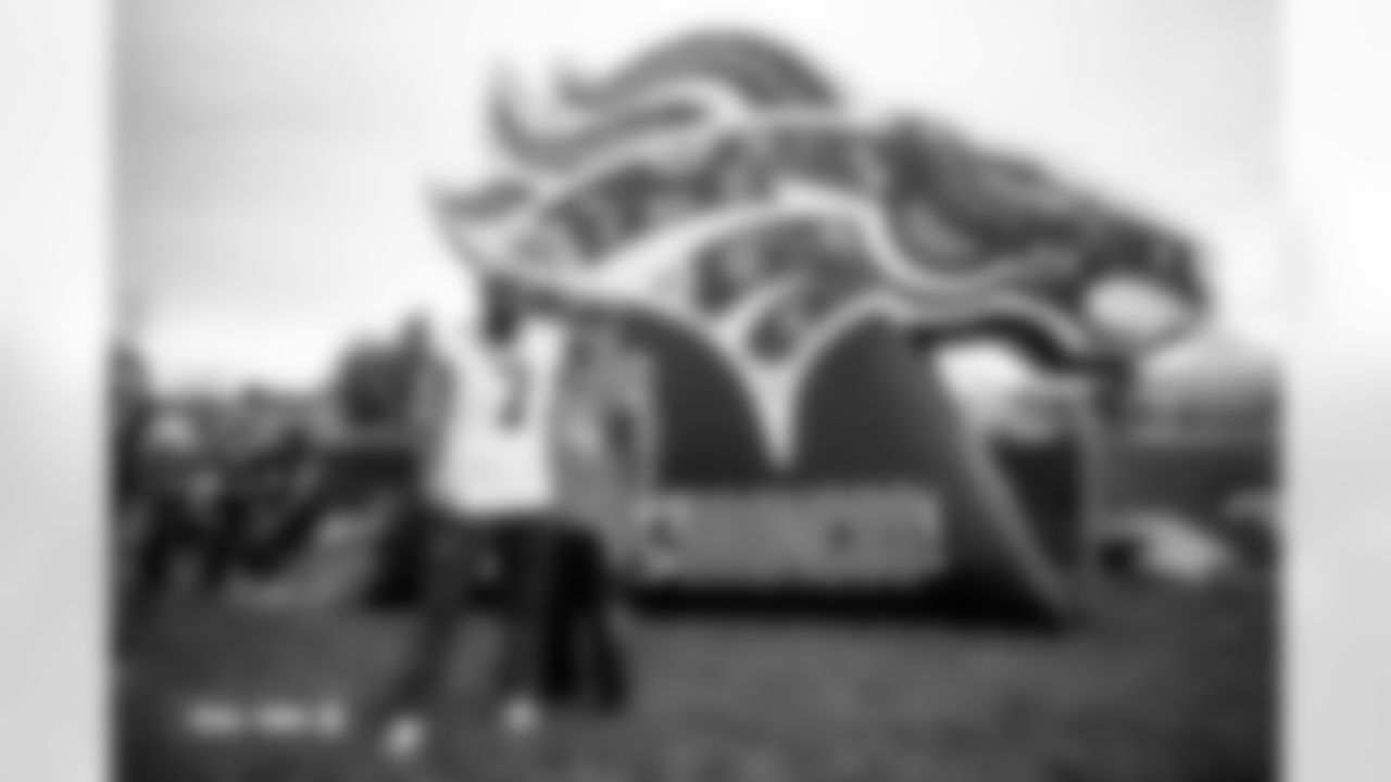 Fans mingle on Mane Street before the Broncos' Week 8 game against the Dallas Cowboys at Empower Field at Mile High in Denver, Colorado on October 26, 2025. Photo by Ben Swanson / Denver Broncos