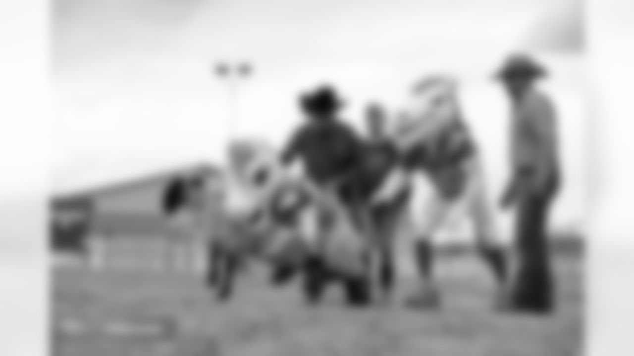 Photos from the filming of the Denver Broncos' mutton-busting-themed 2025 schedule release video.
Photo by Gabriel Christus / Denver Broncos