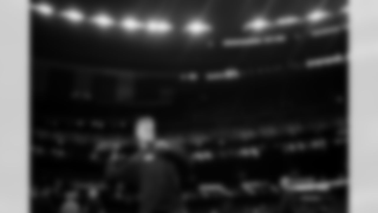 Bo Nix before the Broncos' Week 7 game against the New Orleans Saints at Caesars Superdome in New Orleans, Louisiana on October 17, 2024. Photo by Gabriel Christus / Denver Broncos
