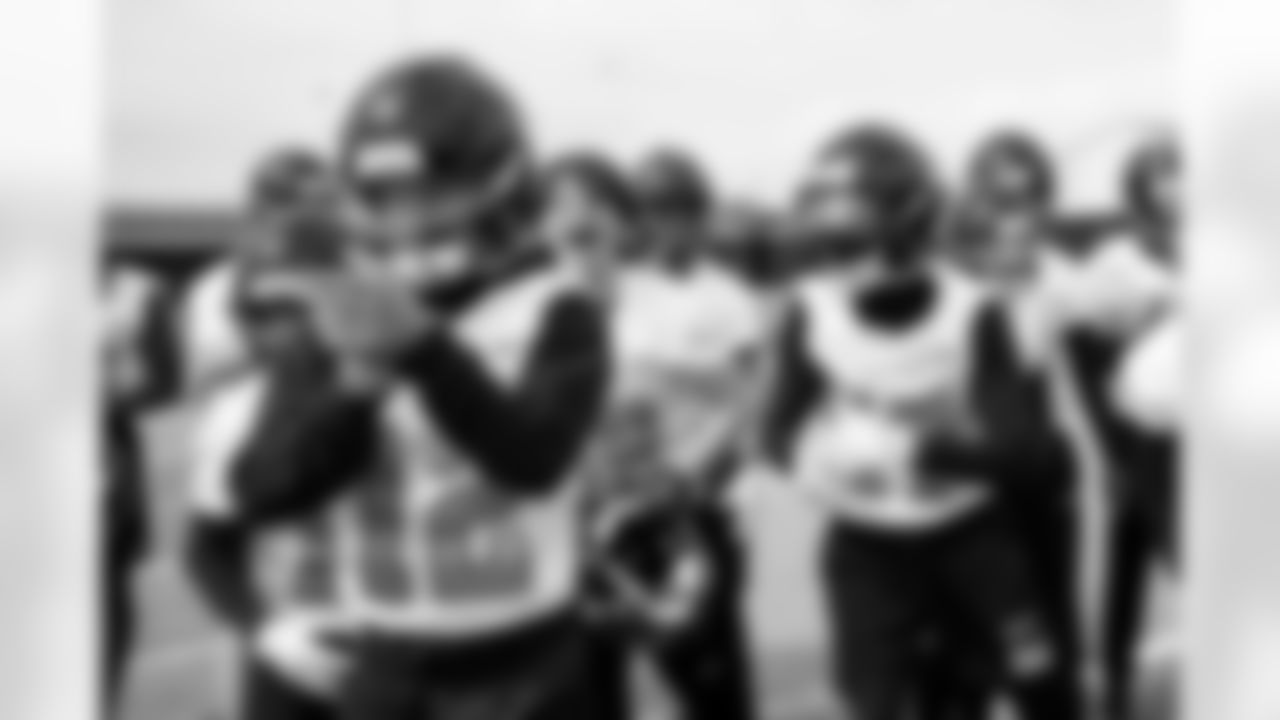 High school student-athletes compete in the 7-on-7 and Linemen Challenge at Denver South High School in Denver, Colorado on June 4, 2025. Photo by Ben Swanson / Denver Broncos